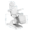 Fotel kosmetyczny elektr. Azzurro 870 3 siln. biały