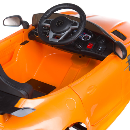 Dziecięcy fotel fryzjerski Mercedes pomarańczowy