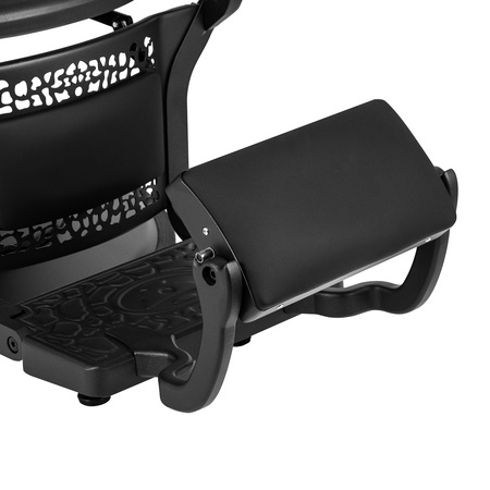 Gabbiano Fotel barberski Niccolo czarny bezguzikowy