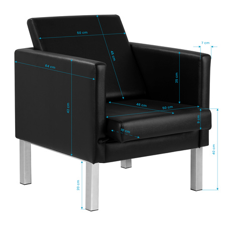 Gabbiano fotel do poczekalni BM18011