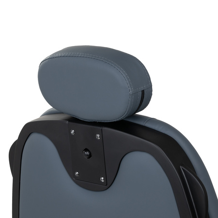 Gabbiano Fotel barberski Francesco grafitowy z czarną ramą