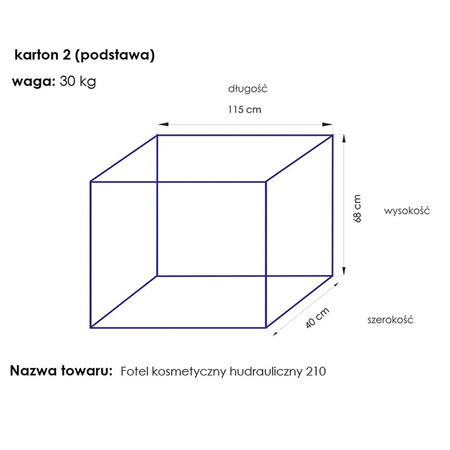 Fotel kosmetyczny hyd. A 210 szary