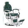 Gabbiano fotel barberski President Zielony z chromowaną ramą