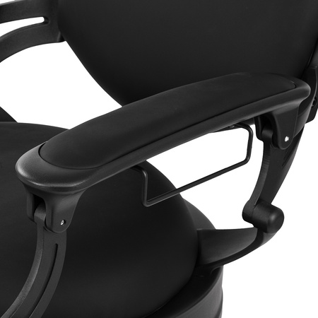 Gabbiano Fotel barberski Niccolo czarny bezguzikowy