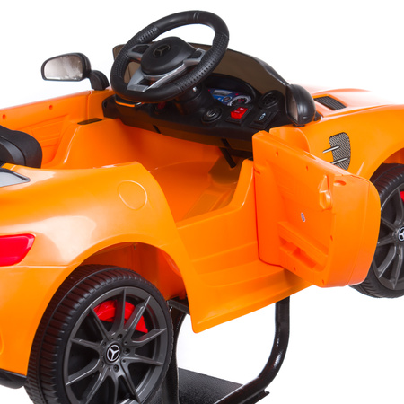 Dziecięcy fotel fryzjerski Mercedes pomarańczowy