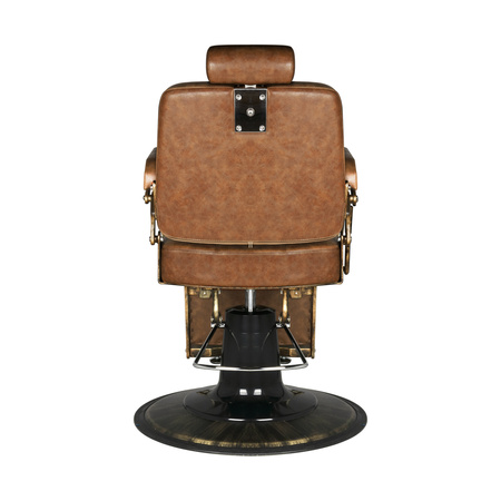 Gabbiano fotel barberski Boss Old Leather jasnobrązowy
