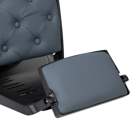 Gabbiano Fotel barberski Francesco grafitowy z czarną ramą