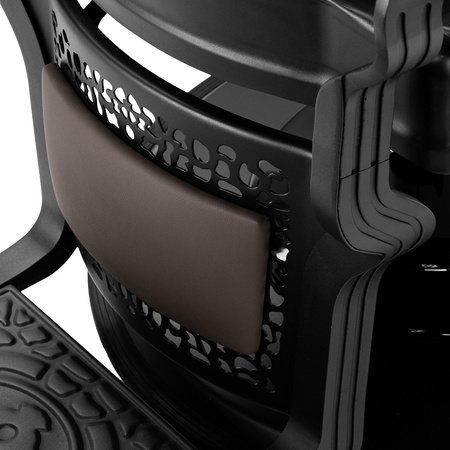 Gabbiano Fotel barberski Niccolo brązowy bezguzikowy