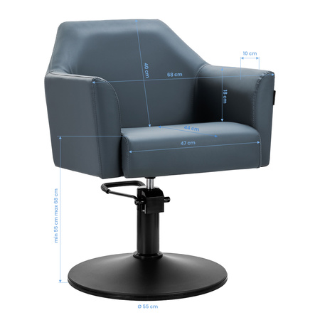 Gabbiano Fotel fryzjerski Davos grafitowy