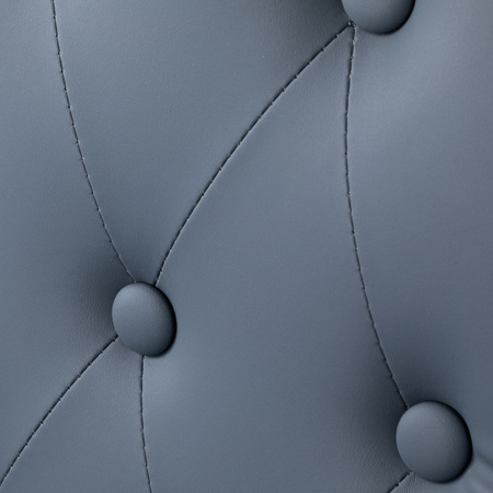 Gabbiano Fotel barberski Francesco grafitowy z czarną szczotkowaną ramą