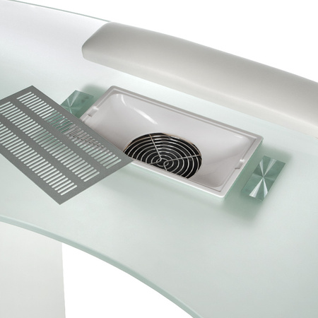 Stolik do manicure +  pochłaniacz BD-3453+P BIAŁY