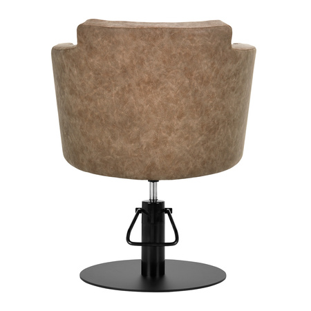 Gabbiano fotel fryzjerski Roma square old brązowy