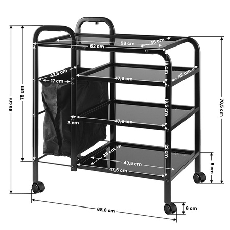 Stolik kosmetyczny typ 1031 Giovanni czarny