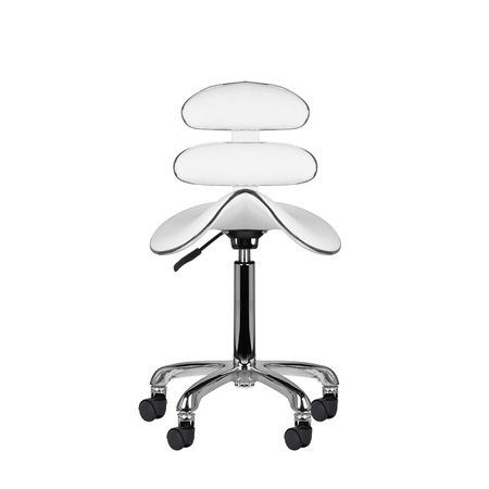 Taboret kosmetyczny roll speed AM-880 biały