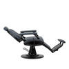 Gabbiano Fotel barberski Francesco grafitowy z czarną ramą