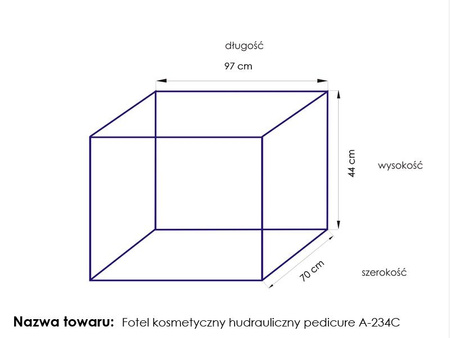 Fotel kosmetyczny hyd. A 234C pedi biały