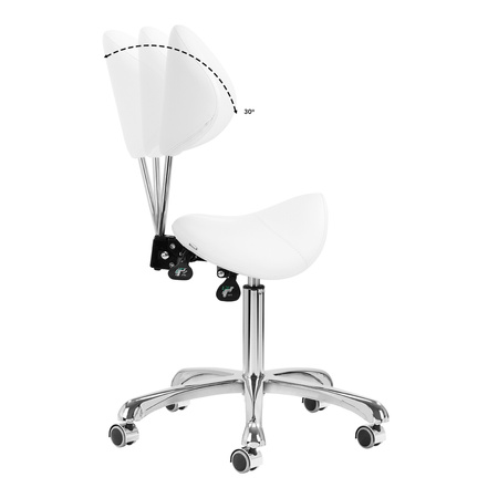 Taboret kosmetyczny 1004 Giovanni biały